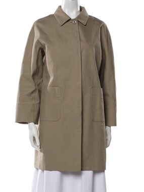 Herno Tan Single-Button Trench Coat